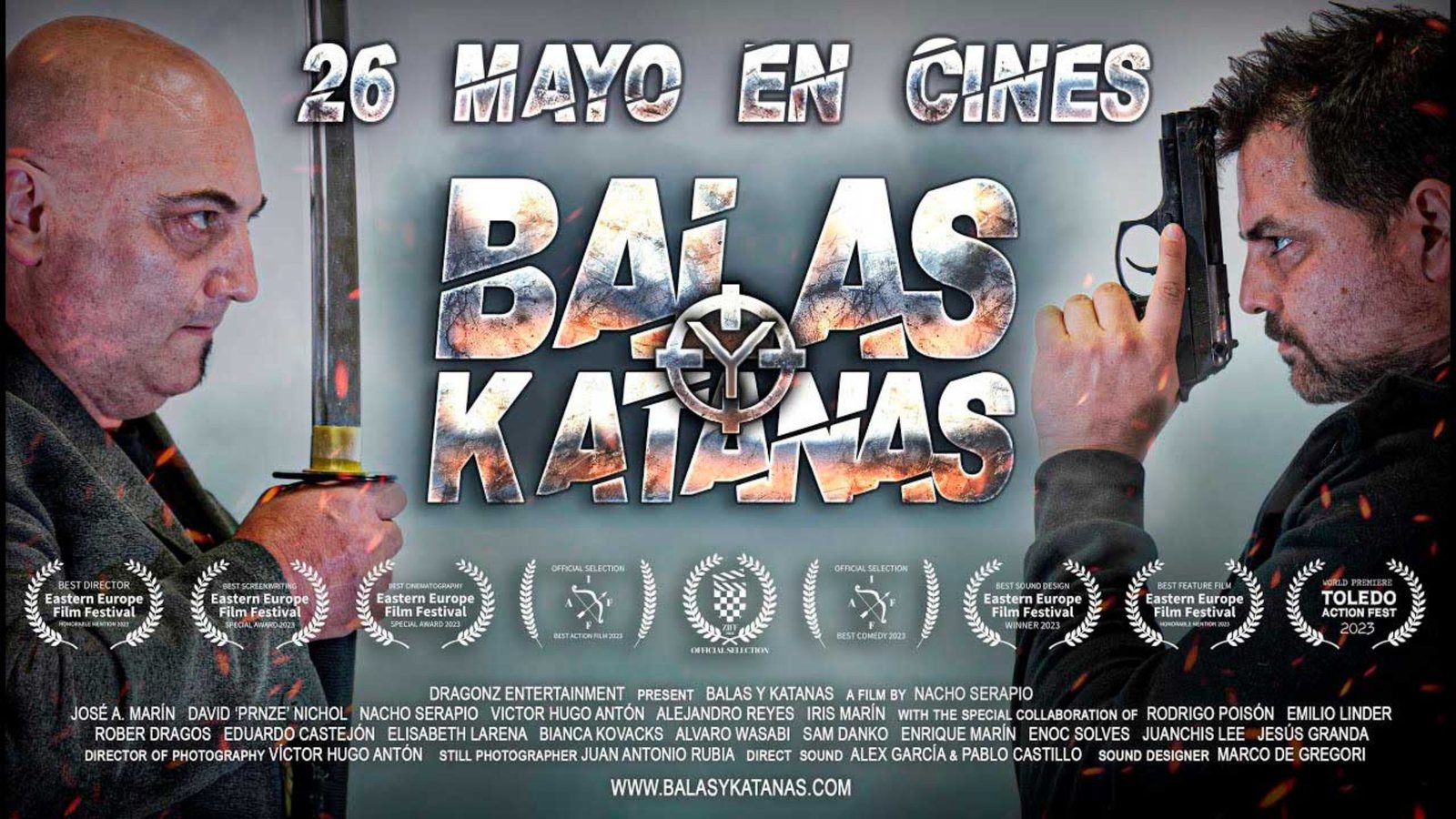 balas y katanas en cines